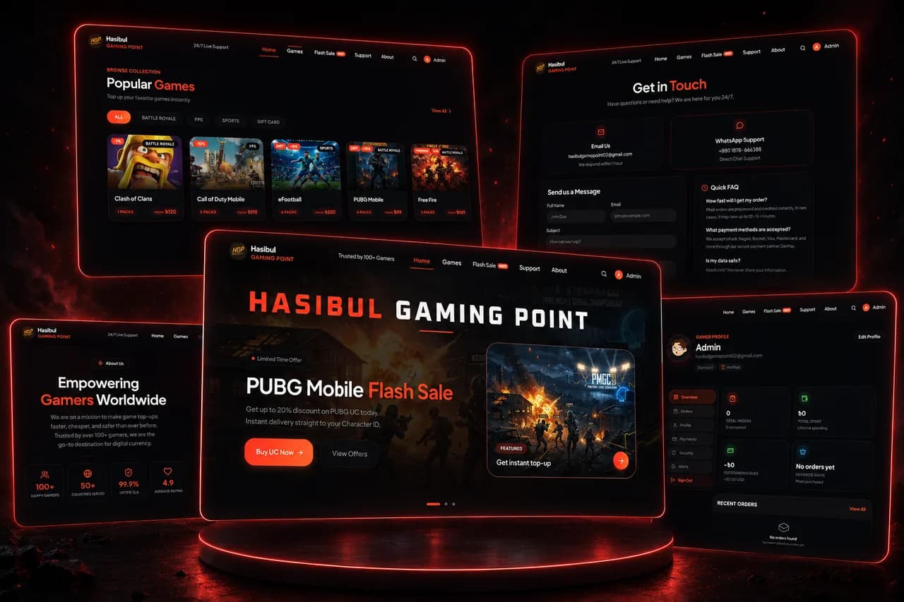 Hasibul Gaming Point interface